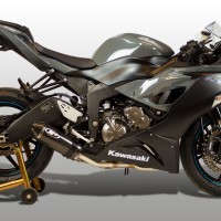 M4 FULL SYSTEM WITH BLACK GP19 CANISTER 2009-2024 Kawasaki ZX-6R